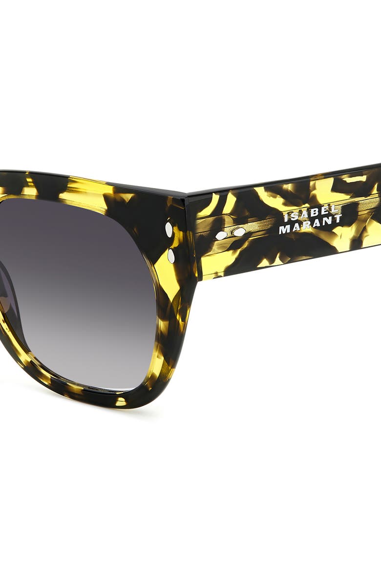 Isabel Marant 53mm Square Sunglasses, Alternate, color, Yellow Havana