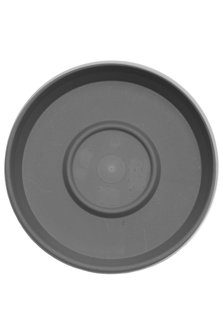 Terra 13 Inch Resin Saucer, Charcoal Gray, Round Flower Pot Tray, Alternate, color, Gray