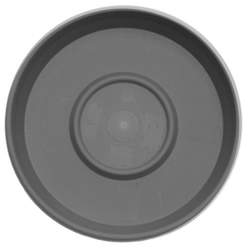 Bloem Terra 13 Inch Resin Saucer, Charcoal Gray, Round Flower Pot Tray In Gray