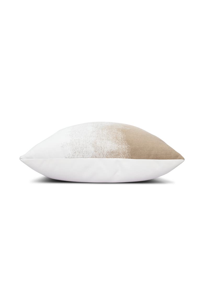 Artful Ombre Indoor & Outdoor Woven Accent Pillow, Alternate, color, Sand