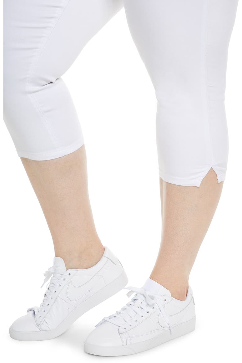 Slit Hem Super Crop Jeggings, Alternate, color, WHITE