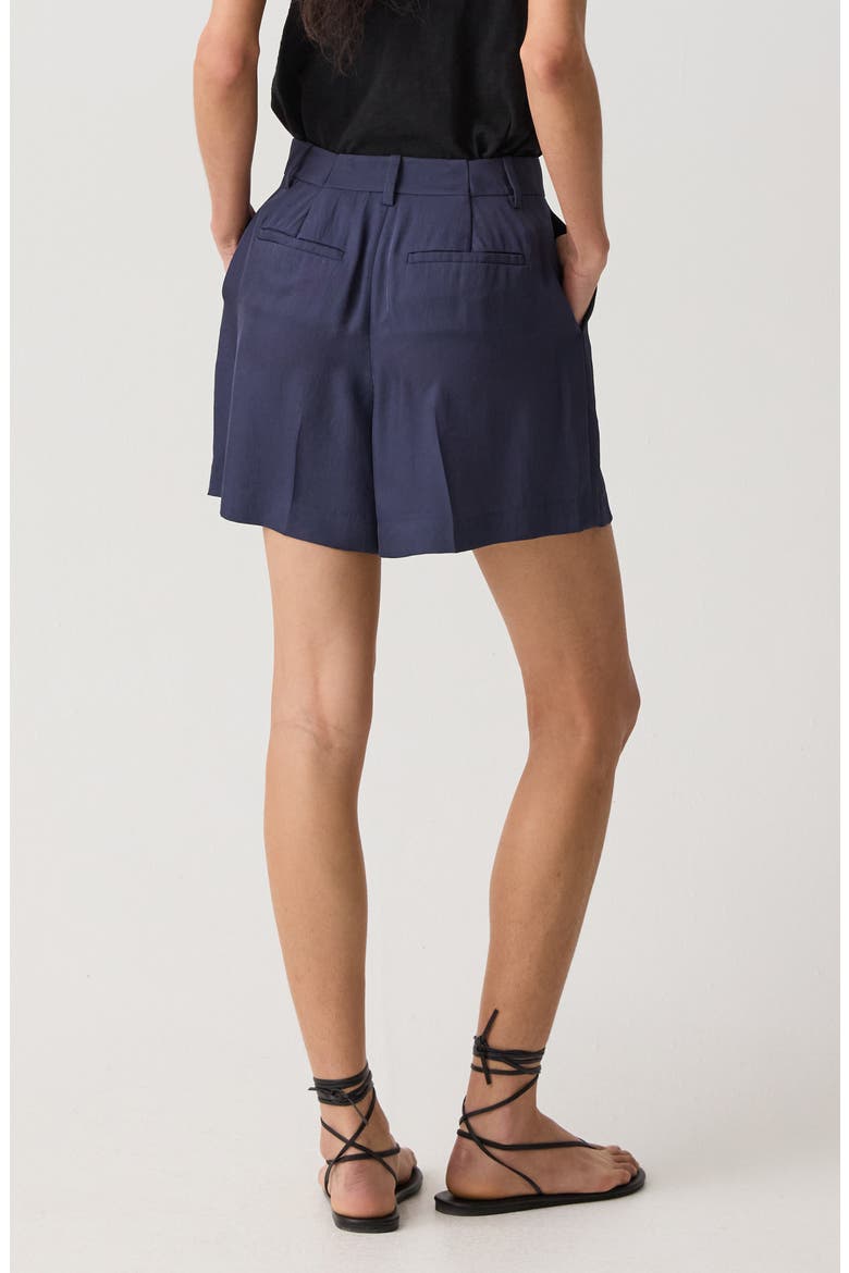 Pleated Shorts, Alternate, color, NOCTURNE NAVY
