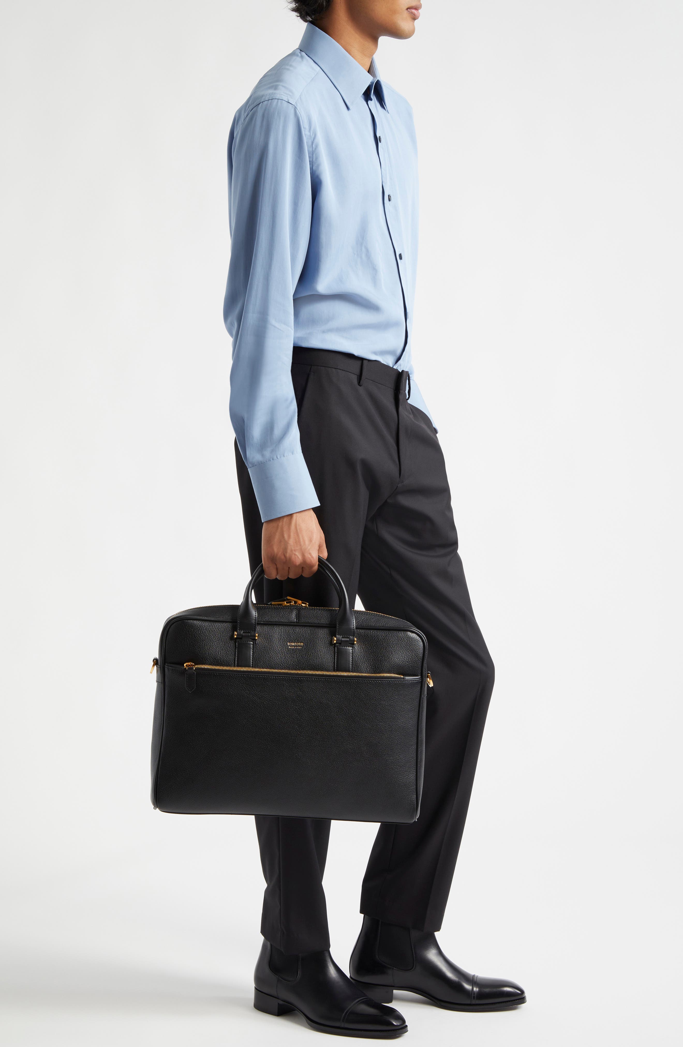 TOM FORD Leather Briefcase, Alternate, color, 
