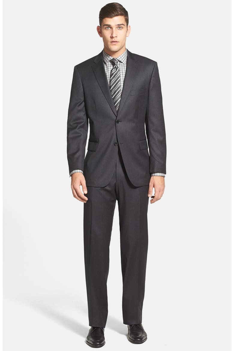 'Pasolini/Movie' Classic Fit Charcoal Wool Suit, Main, color, CHARCOAL
