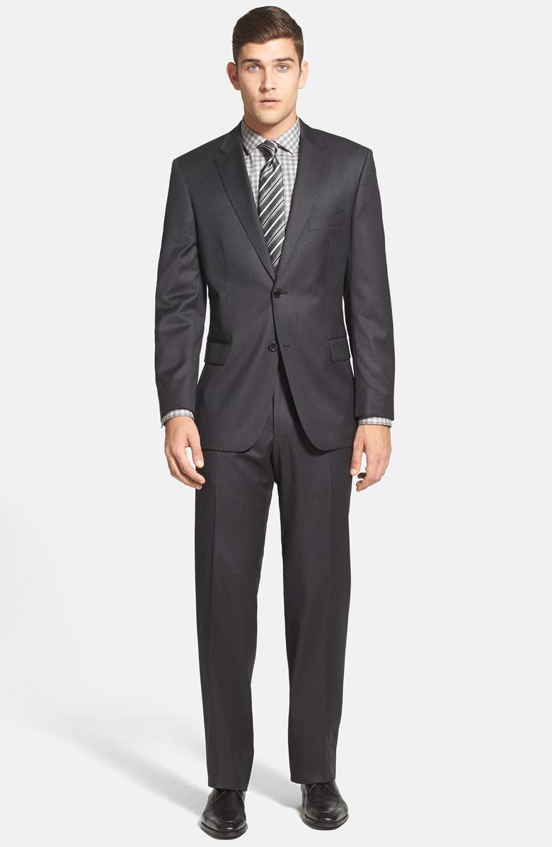 BOSS 'Pasolini/Movie' Classic Fit Charcoal Wool Suit, Main, color,