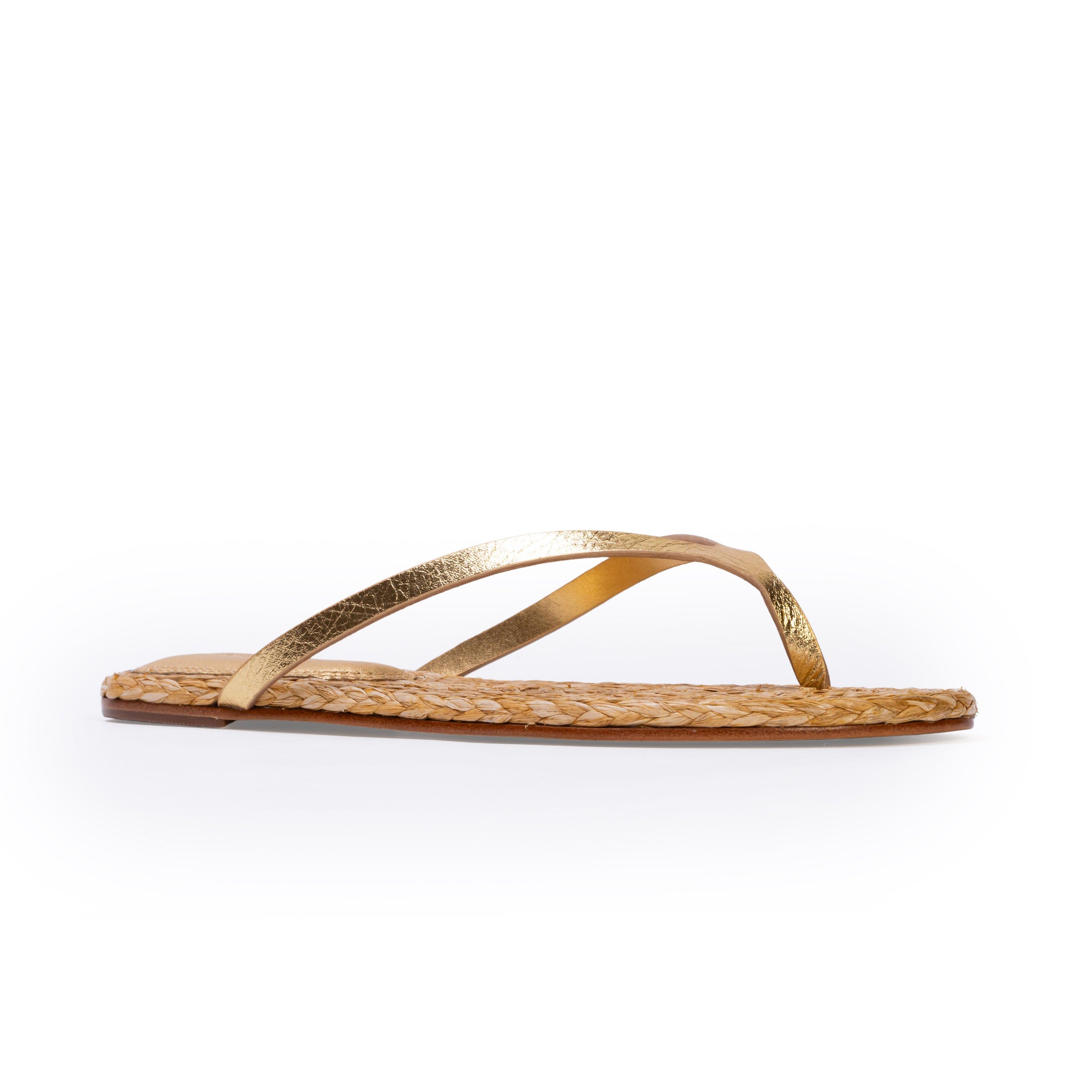 Alaya Sandal, Alternate, color, Gold Leather, Raffia