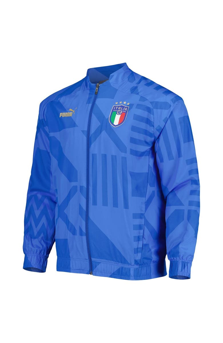 PUMA Men's Puma Blue Italy National Team Pre-Match Raglan Full-Zip Training Jacket, Alternate, color, 