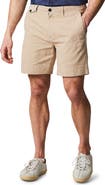 Billy Reid Flat Front Textured Cotton Shorts