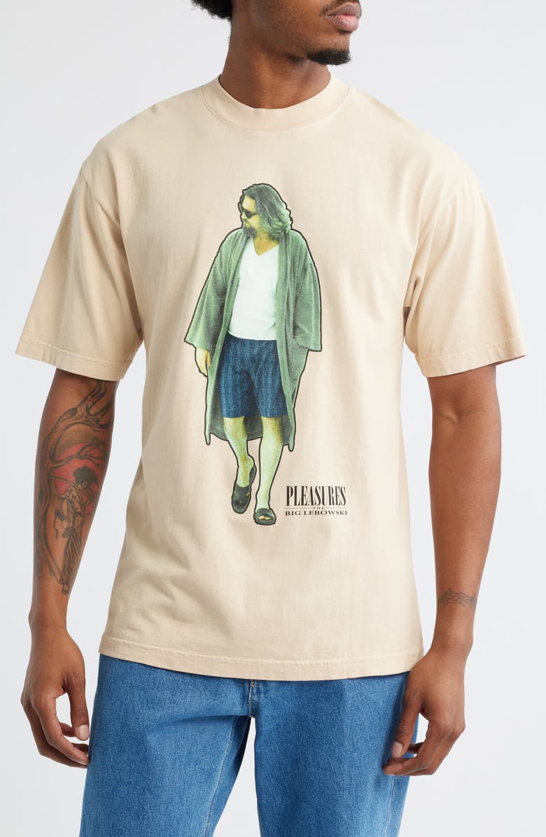 PLEASURES Dude Graphic T-Shirt, Main, color, Beige