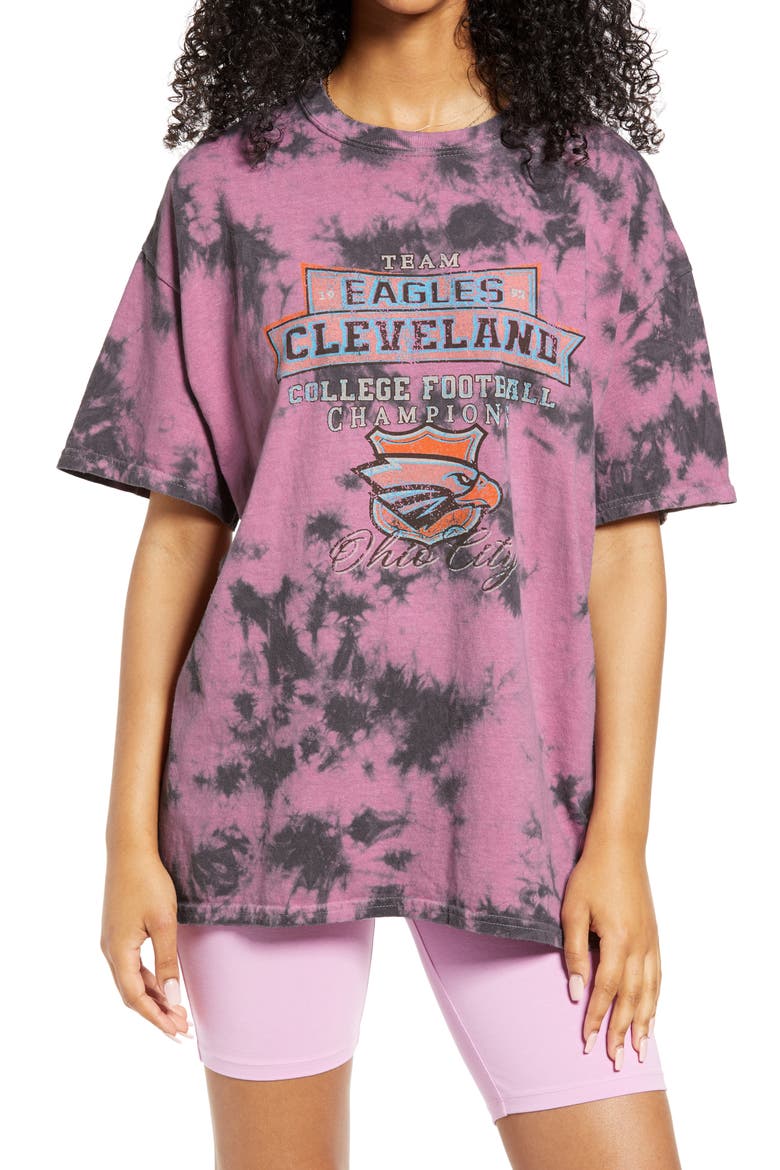 Eagles Tie Dye Dad Graphic Tee, Main, color, TIE DYE