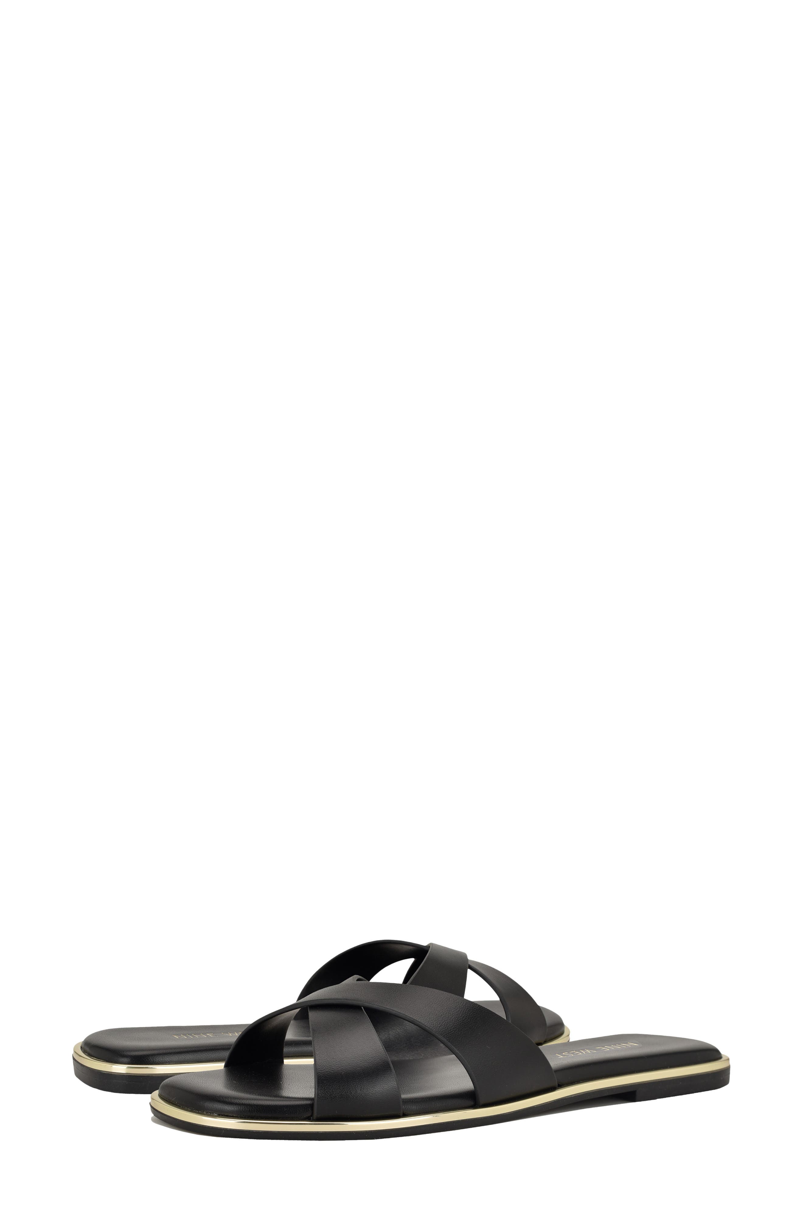 Nine West Edeny Slide Sandal, Alternate, color, Black 001