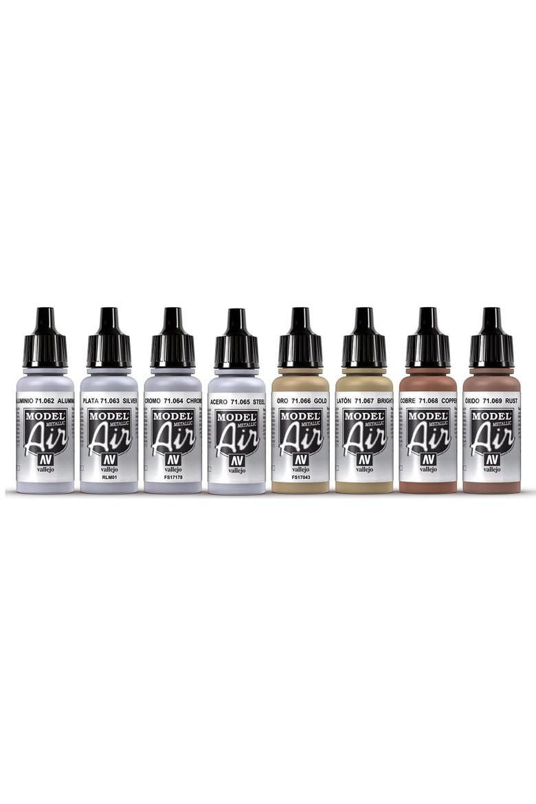 Model Air Metallic Set 16 Colors, 18Ml Bottles, Alternate, color, Multicolored