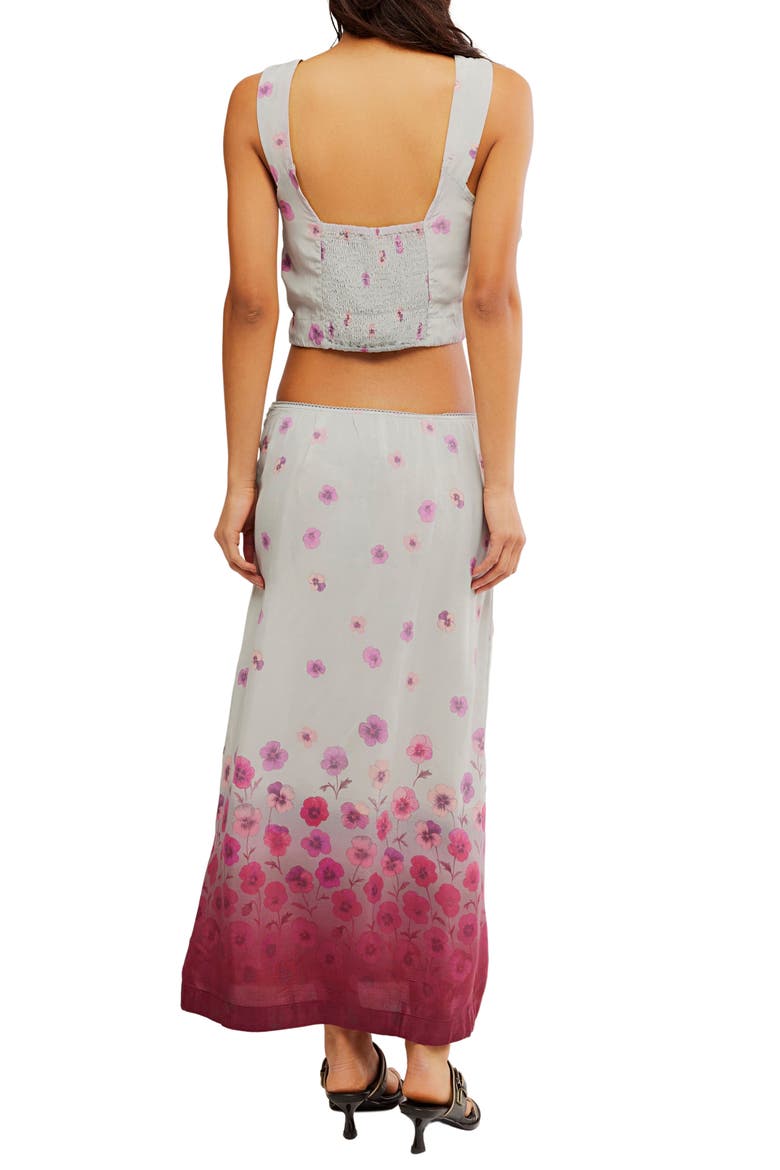 Of the Season Floral Print Tank & Maxi Skirt Set, Alternate, color, DUSTY BLUE COMBO