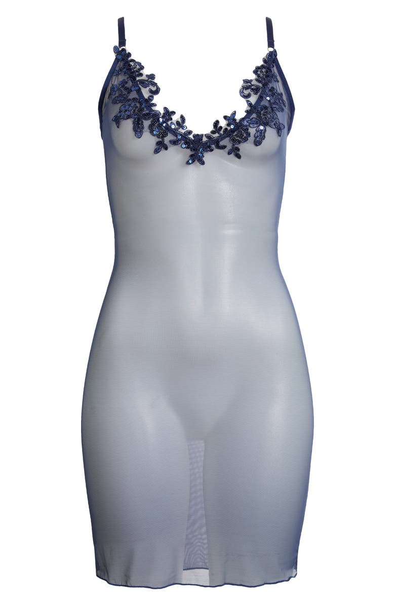 KILO BRAVA Sequin Sheer Mesh Chemise, Alternate, color, 