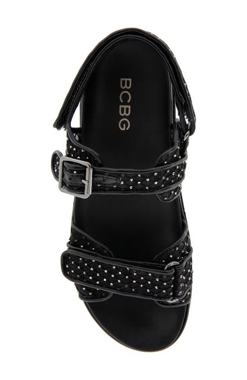 Bcbg Bara Platform Slingback Sandal In Black Mesh