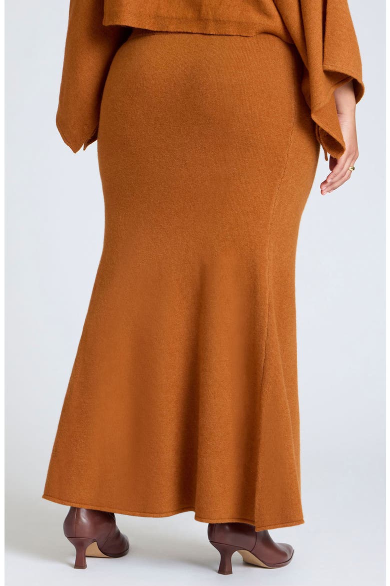 Flare Hem Sweater Skirt, Alternate, color, GINGER SNAP