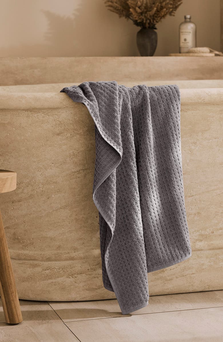 Boll & Branch Turkish Waffle Bath Towel, Alternate, color, Stone