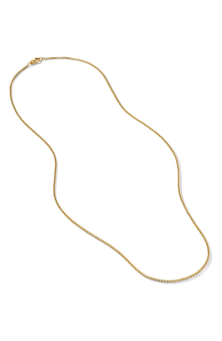 David Yurman Men's 18k Gold Box Chain Necklace, Alternate, color, Yellow Gold