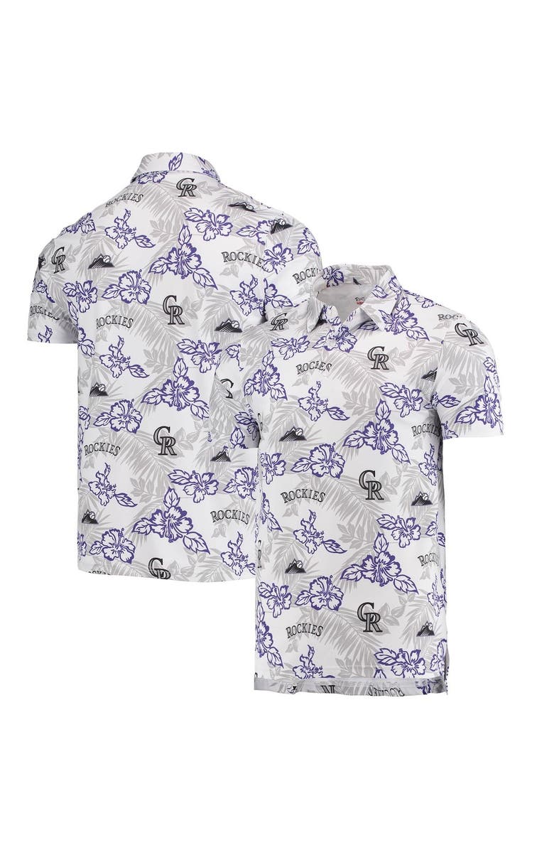 Reyn Spooner Men's Reyn Spooner White Colorado Rockies Performance Polo, Main, color, White