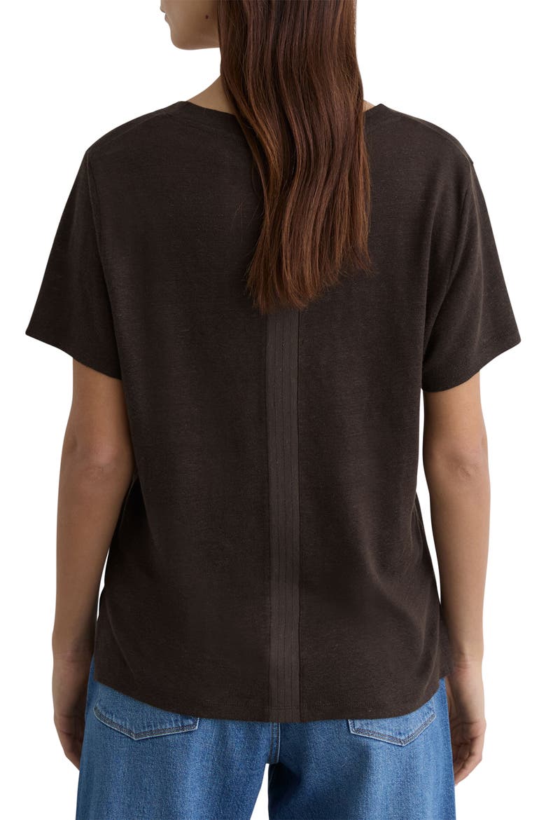 Lola Linen T-Shirt, Alternate, color, CHOCOLATE BROWN
