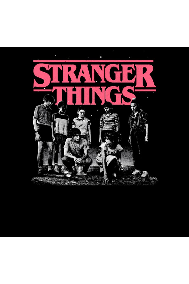 Boy's Stranger Things Title Logo Faded  Graphic T-Shirt, Alternate, color, Black