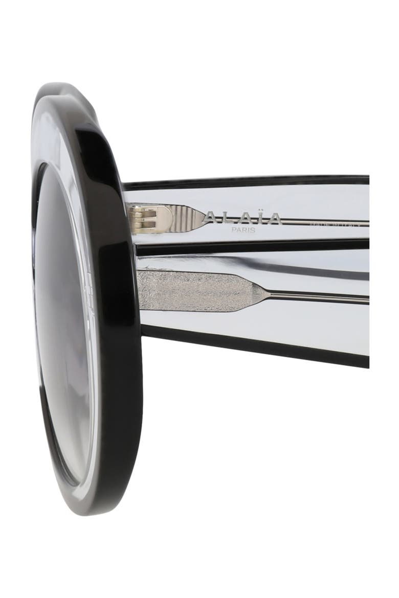 54mm Gradient Round Sunglasses, Alternate, color, CRYSTAL CRYSTAL GREY