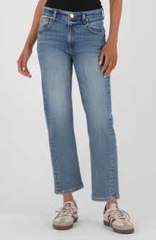 KUT from the Kloth Kit Mid Rise Ankle Baggy Straight Leg Jeans