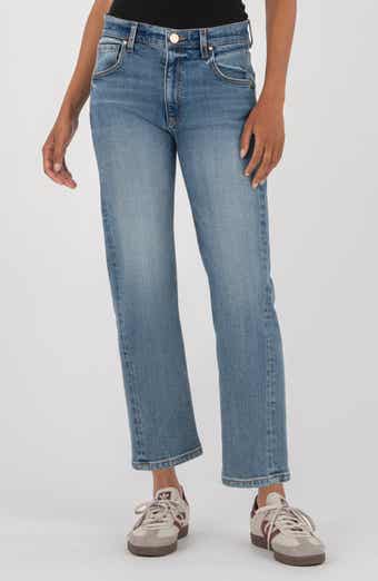 KUT from the Kloth Kit Mid Rise Ankle Baggy Straight Leg Jeans