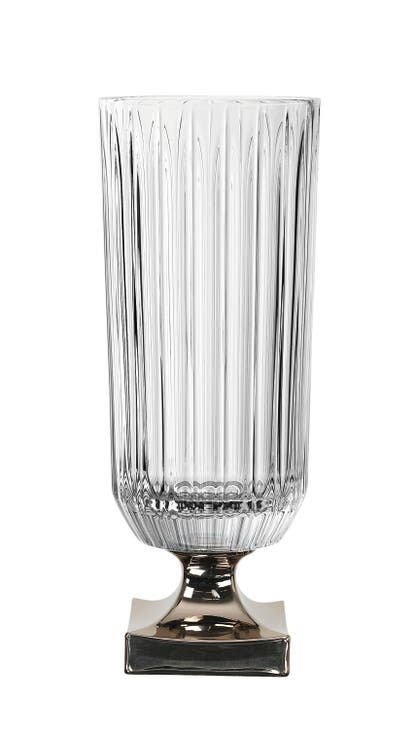 Minerva 15" Vase with Platinum Foot