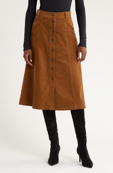 Jahn Corduroy Midi Skirt