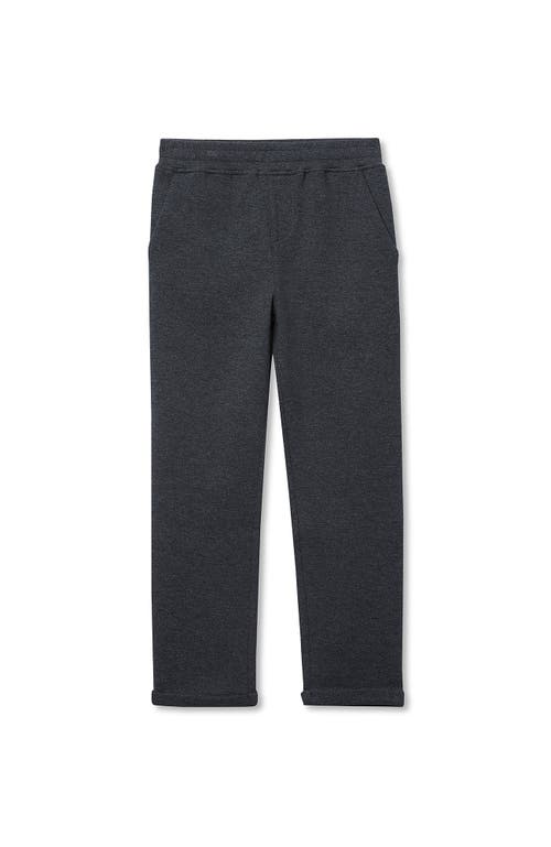 Lands' End Boys Iron Knee Texture Knit Pants In Black