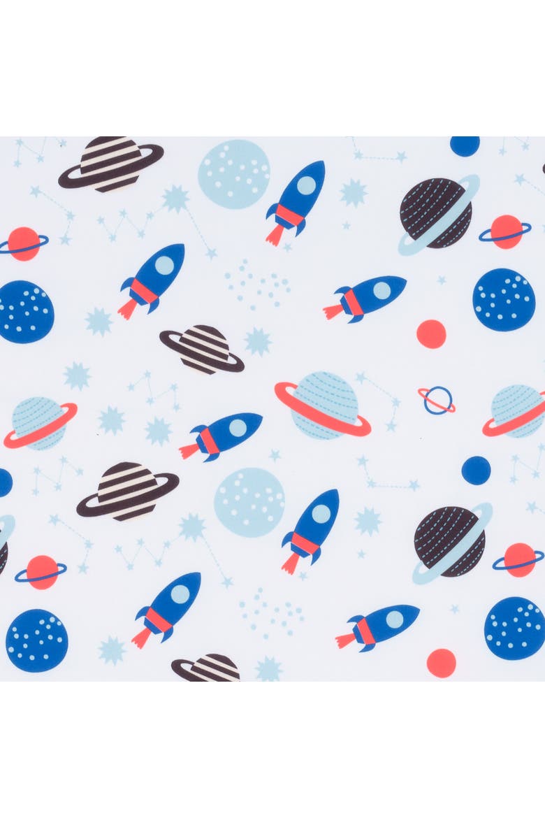 Space Galaxy Microfiber Baby/Toddler Fitted Crib Sheet, Alternate, color, White