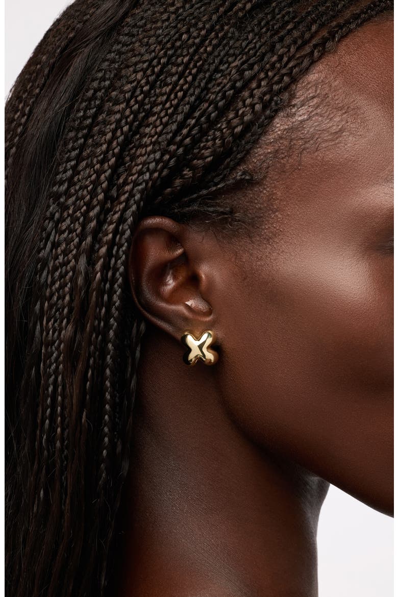 Cassia Stud Earrings, Alternate, color, GOLD / SILVER