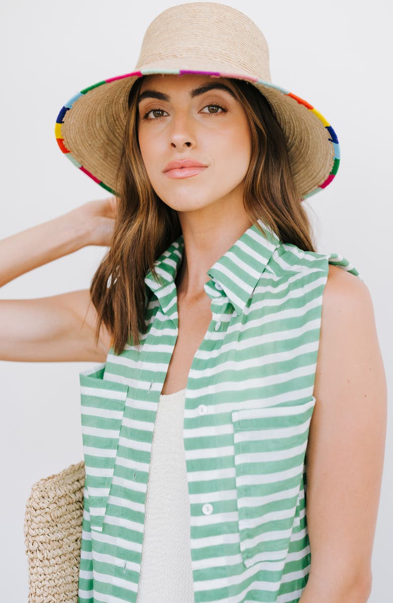 Sunshine Tienda Erica Palm Bucket Hat, Alternate, color, 