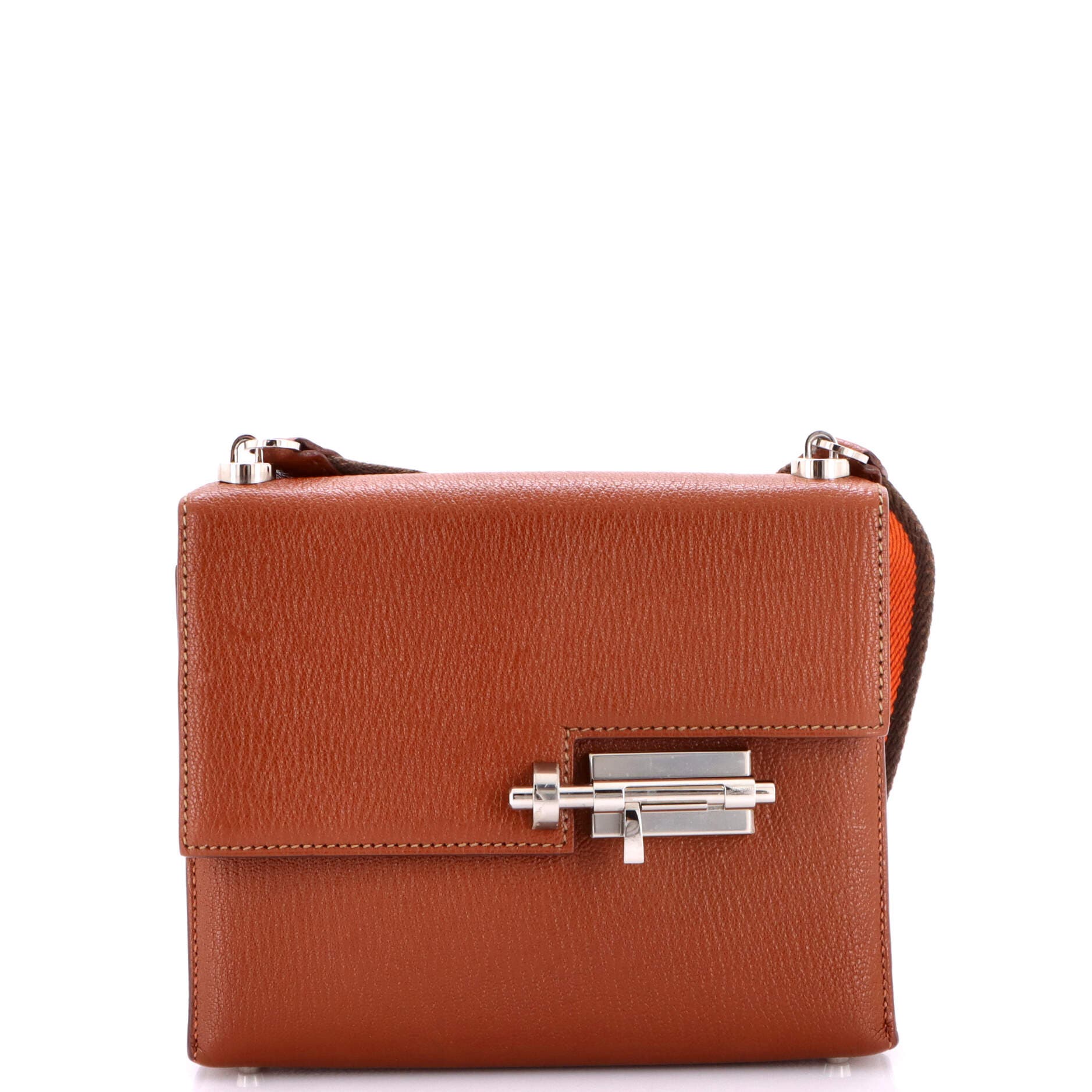 Verrou Bag Chevre Mysore and Canvas Mini, Main, color, Black