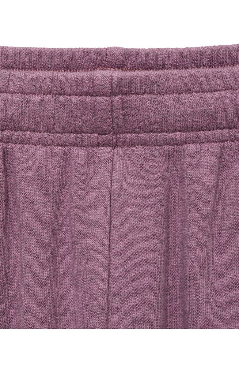 MANGO Stretch Cotton Fleece Joggers, Alternate, color, Plum