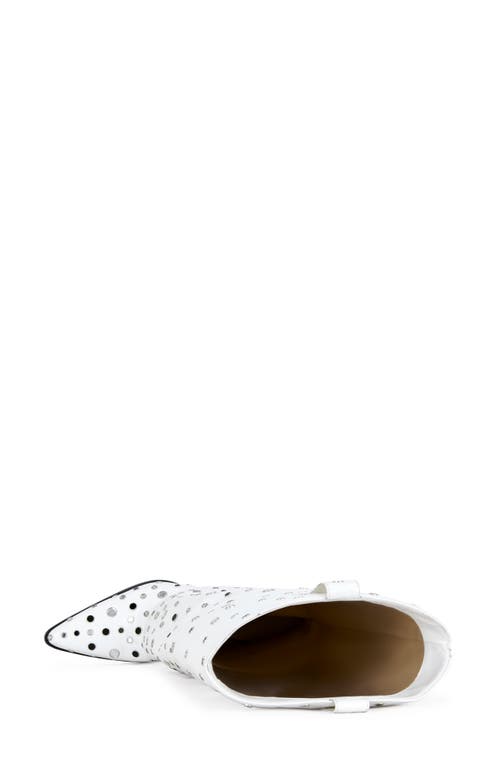 Azalea Wang Madlock Embellished Western Boot In White