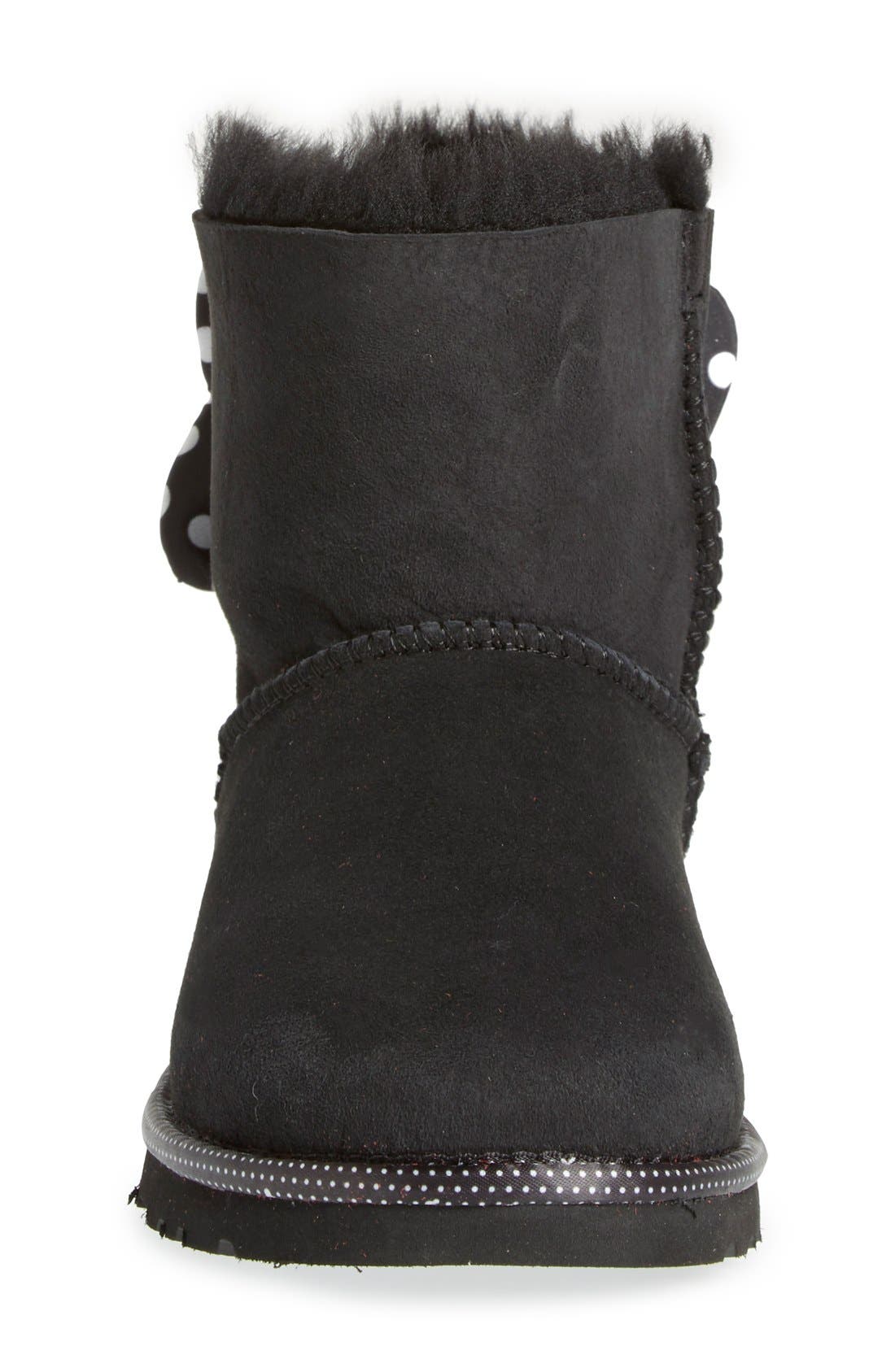 Disney® 'Sweetie Bow' Boot, Alternate, color, BLACK SUEDE