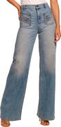 Ramy Brook Heidi Patch Pocket High Waist Wide Leg Jeans