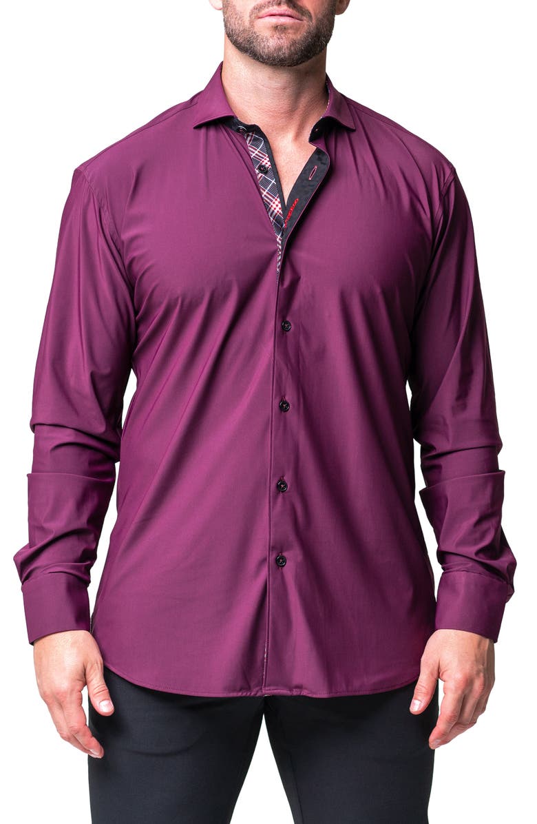 Maceoo Einstein Stretchflow Cotton Button-Up Shirt, Main, color, 