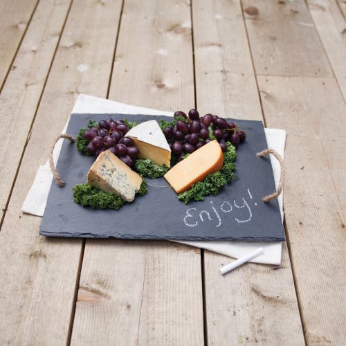 Twine Slate Cheese Board In Black
