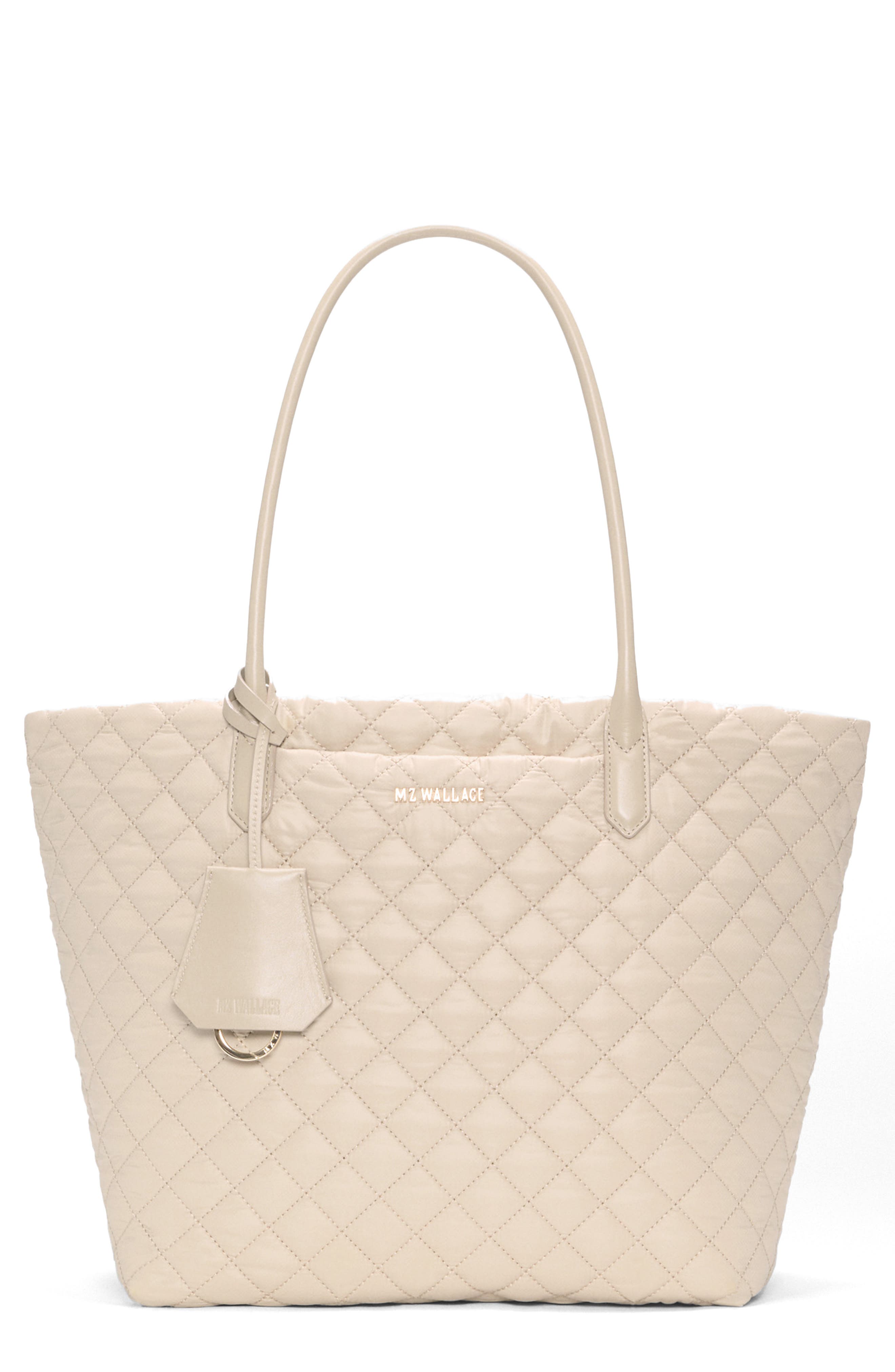 Medium Daily Quilted Nylon Tote, Main, color, SAND
