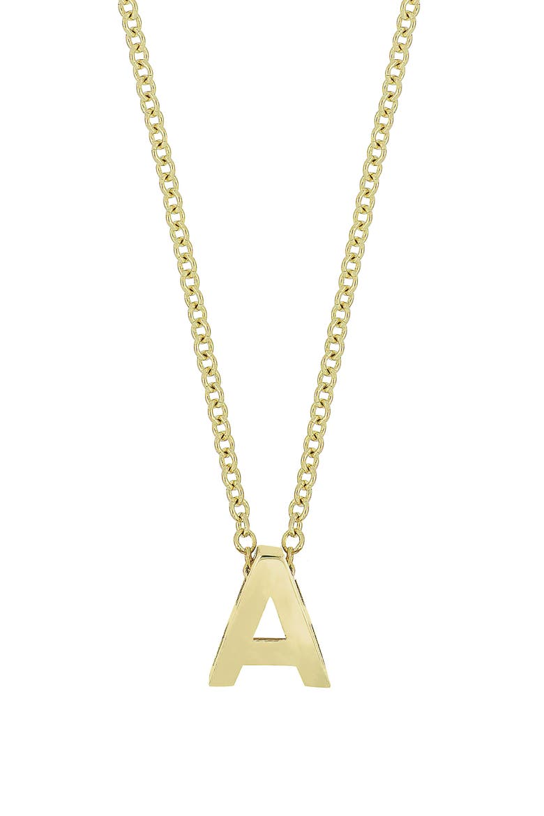 Initial Pendant Necklace (Nordstrom Exclusive), Main, color, YELLOW GOLD- A