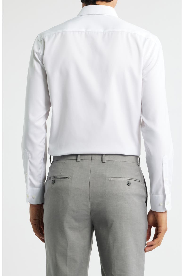 Slim Fit Non-Iron Cotton Twill Cover Shirt, Alternate, color, WHITE