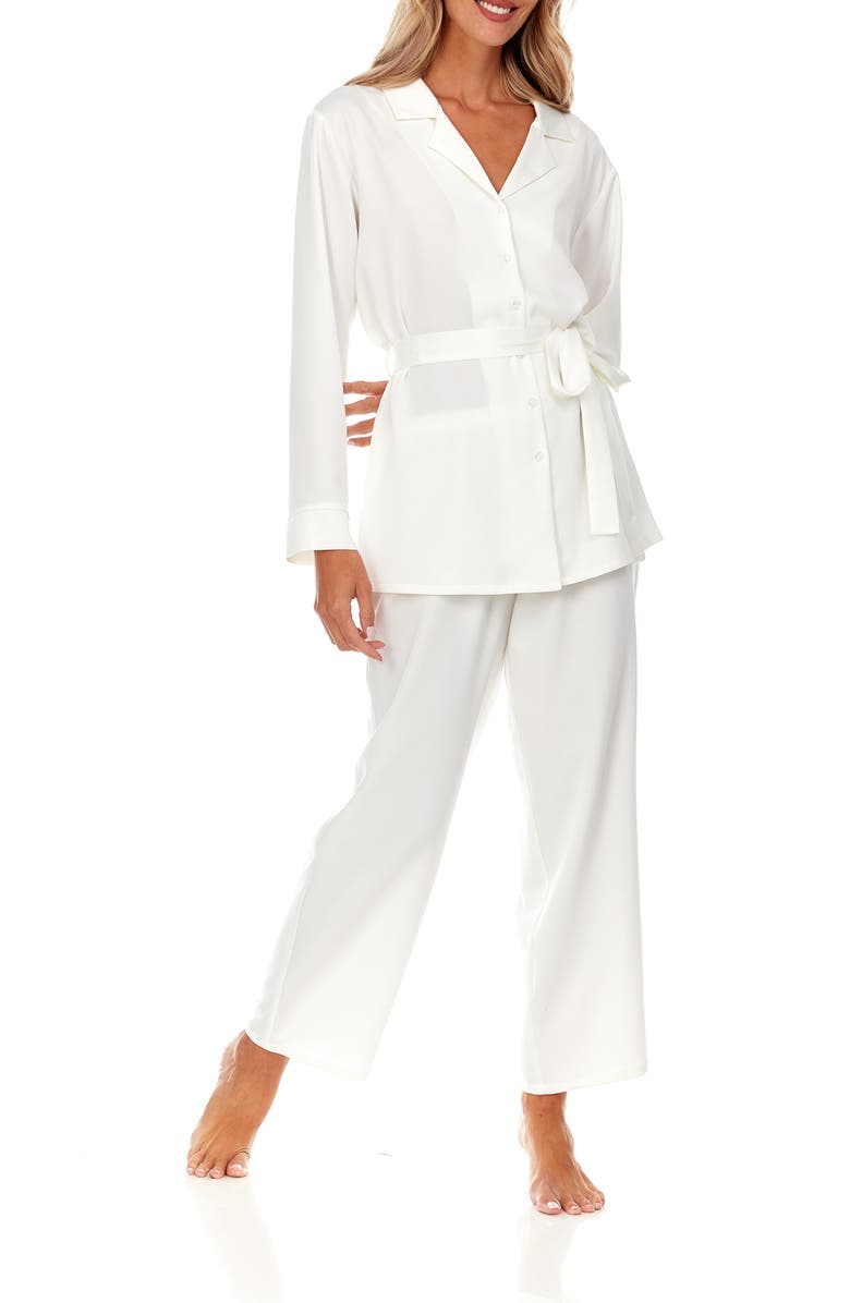 Flora By Flora Nikrooz Hazel Hammered Satin Pajamas, Alternate, color, 