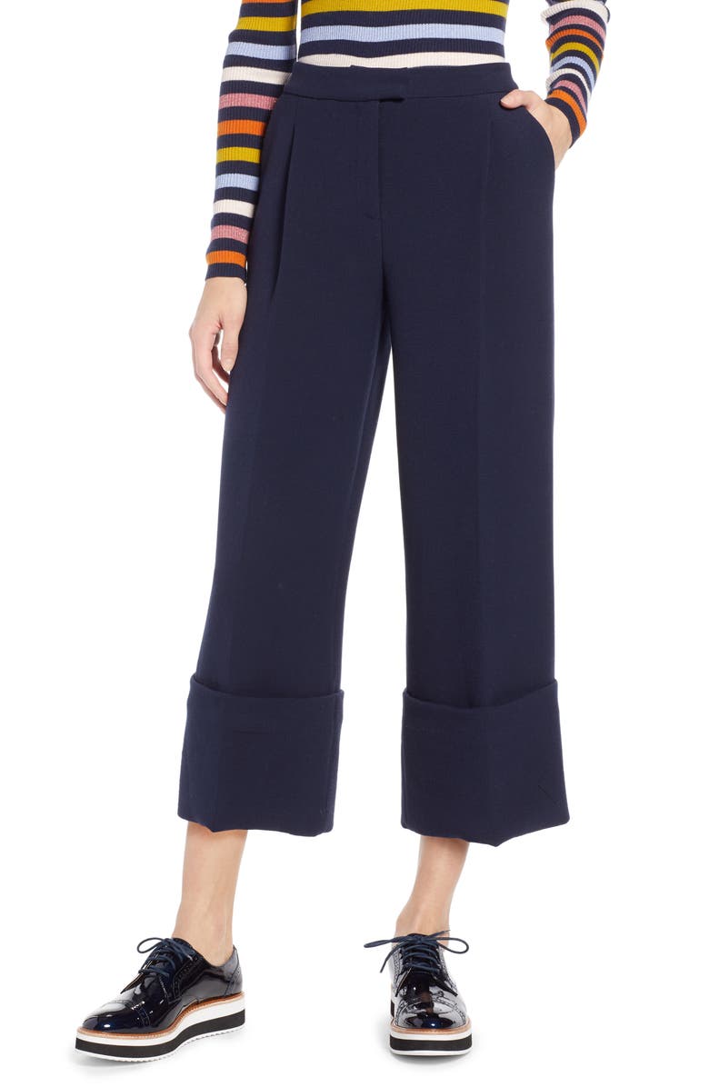 Halogen<sup>®</sup> x Atlantic-Pacific High Waist Wide Cuff Ankle Pants, Main, color, 