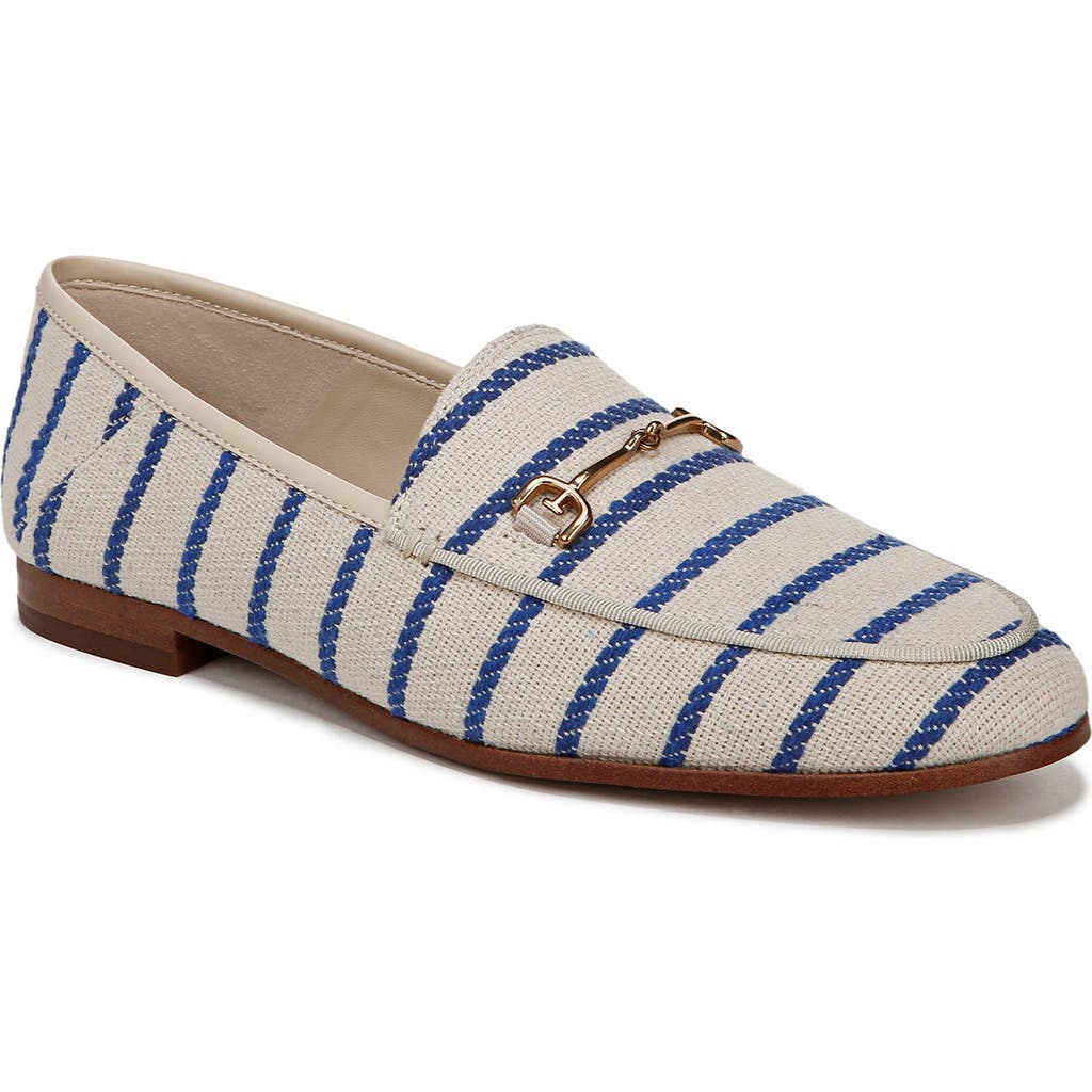 Sam Edelman Loraine Bit Loafer Black Natural Fabric In Cobalt