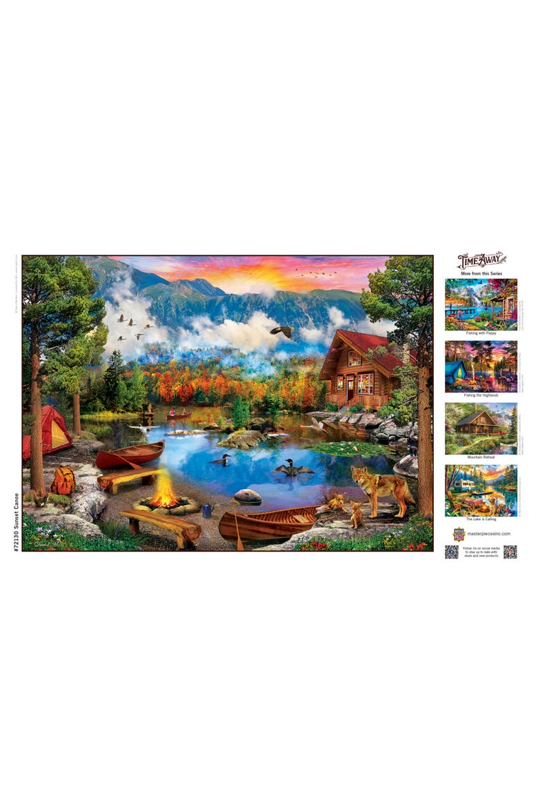 Sunset Canoe 1000 Piece Jigsaw Puzzle, Alternate, color, Multicolor