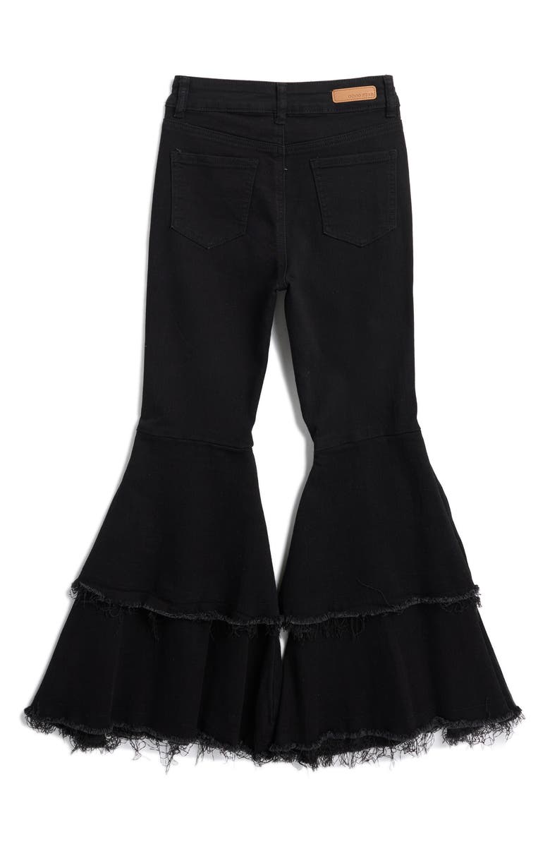 GOGO STAR Kids' Double Ruffle Flare Leg Jeans, Alternate, color, 