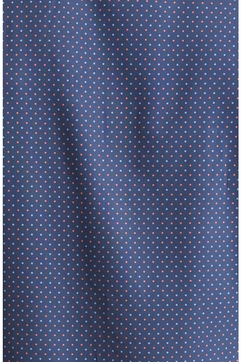 Leeward Dot Print Stretch Performance Button-Up Shirt, Alternate, color, DEEP OCEAN MULTI DOT PRINT
